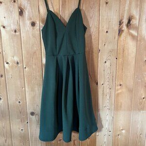 Forest Green Spaghetti Strap Mini Dress from ModCloth